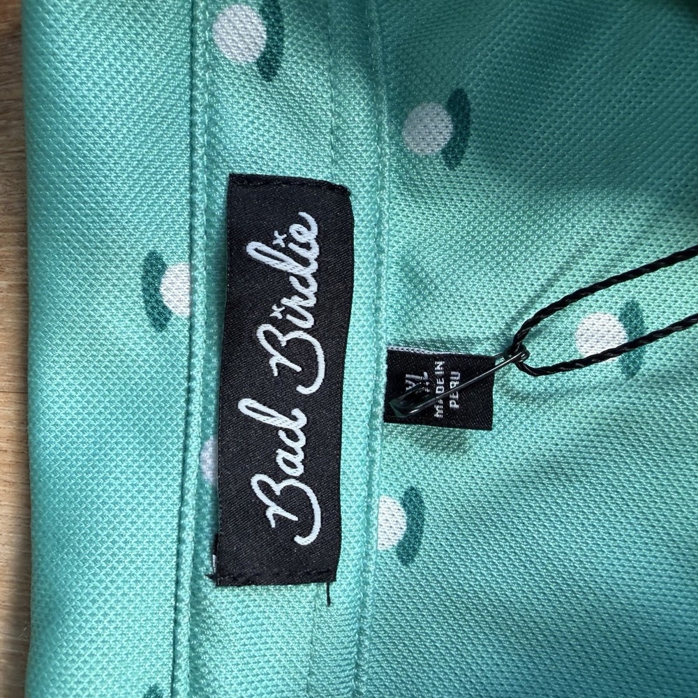NEW Bad Birdie Aim Point Pique Polo Shirt Mens XXL Dusty Jade Golf Ball $78 - Picture 4 of 5